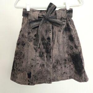 Porridge 100% cotton tie-waist, Tie-Dye, button up A-line skirt | size small